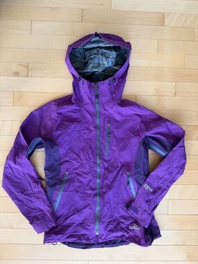 LL Bean Gore Tex Pro Shell purple jacket size XS